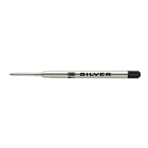 Náplň do guľôčkových pier, 0,8 mm, ICO "Silver", čierna