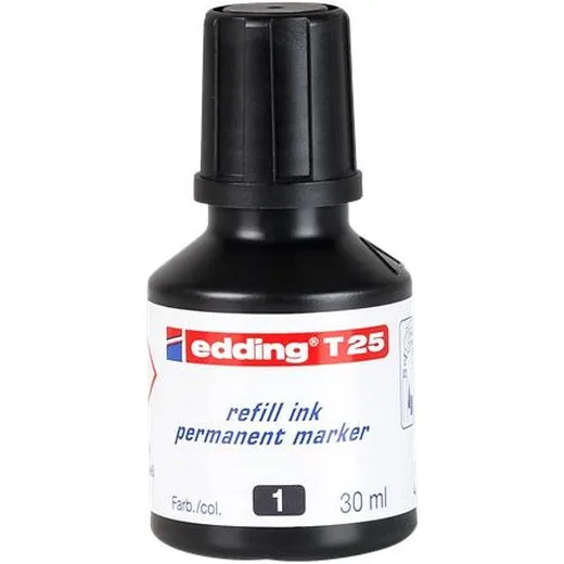 Náplň do permanentných popisovačov, EDDING "T25", čierna