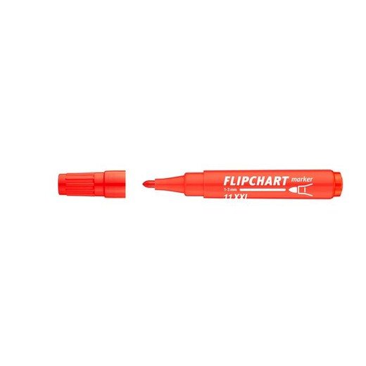Popisovač na flipchartové tabule, 1-3 mm, kužeľový hrot, ICO "Artip 11 XXL", červený