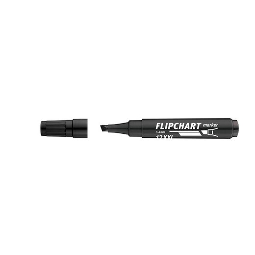 Popisovač na flipchartové tabule, 1-4 mm, zrezaný hrot, ICO "Artip 12 XXL", čierny