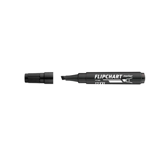 Popisovač na flipchartové tabule, 1-4 mm, zrezaný hrot, ICO "Artip 12 XXL", čierny