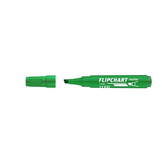 Popisovač na flipchartové tabule, 1-4 mm, zrezaný hrot, ICO "Artip 12 XXL", zelený