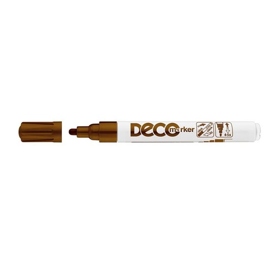 Lakový popisovač, 2-4 mm, ICO "Decomarker", hnedý