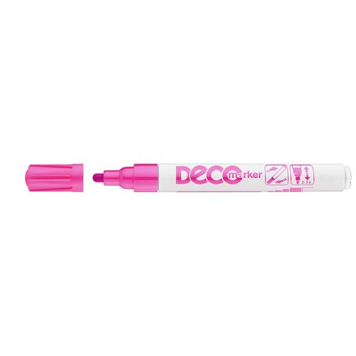 Lakový popisovač, 2-4 mm, ICO "Decomarker", ružový