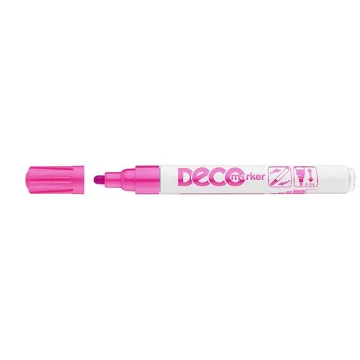 Lakový popisovač, 2-4 mm, ICO "Decomarker", ružový