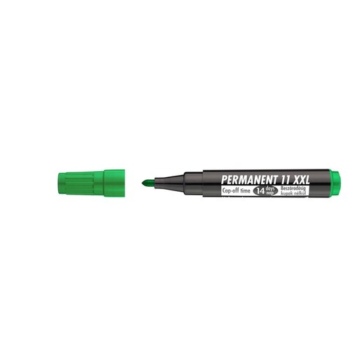 Permanentný popisovač, 1-3 mm, kužeľový hrot, ICO "Permanent 11 XXL", zelený