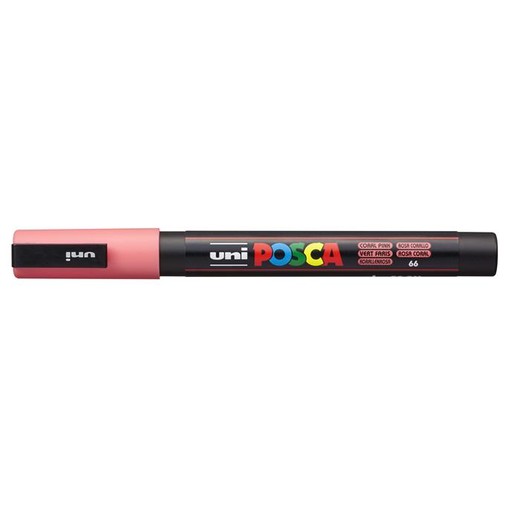 Dekoračný popisovač, 0,9-1,3 mm, UNI "Posca PC-3M", koralový