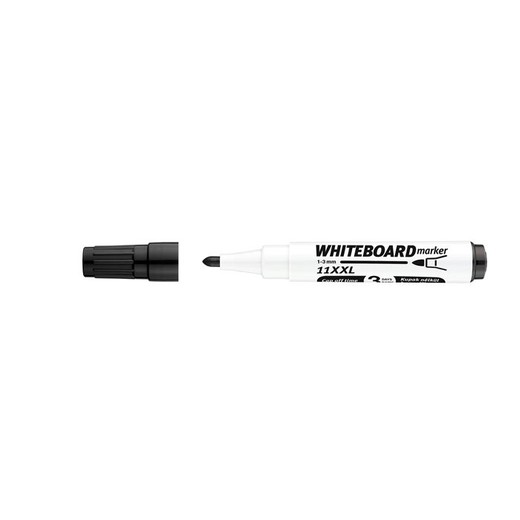 Popisovač na tabule a flipchartové tabule, 1-3 mm, kužeľový hrot, ICO "Plan 11 XXL", čierny