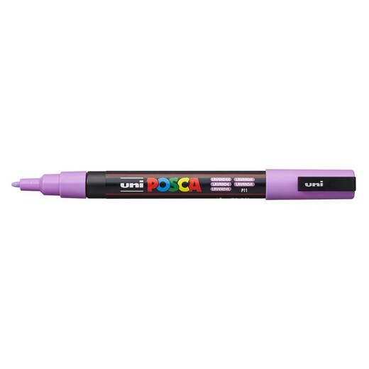Dekoračný popisovač, 0,9-1,3 mm, UNI "Posca PC-3M", levanduľový