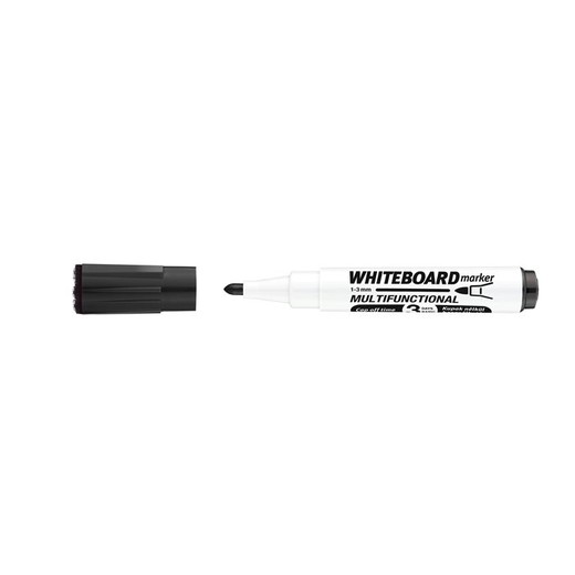 Popisovač na tabule, 1-3 mm, multifunkčný, ICO "Markeraser", čierny