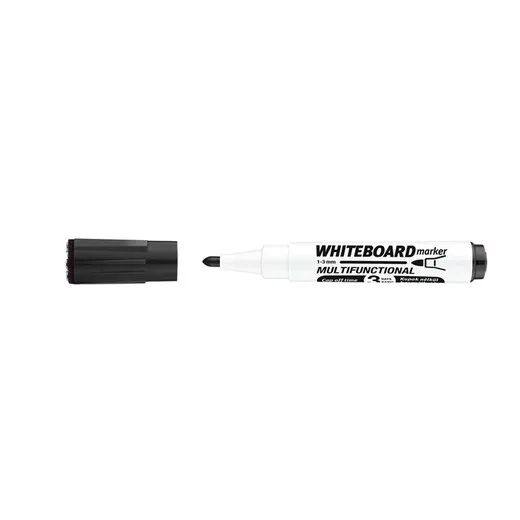Popisovač na tabule, 1-3 mm, multifunkčný, ICO "Markeraser", čierny