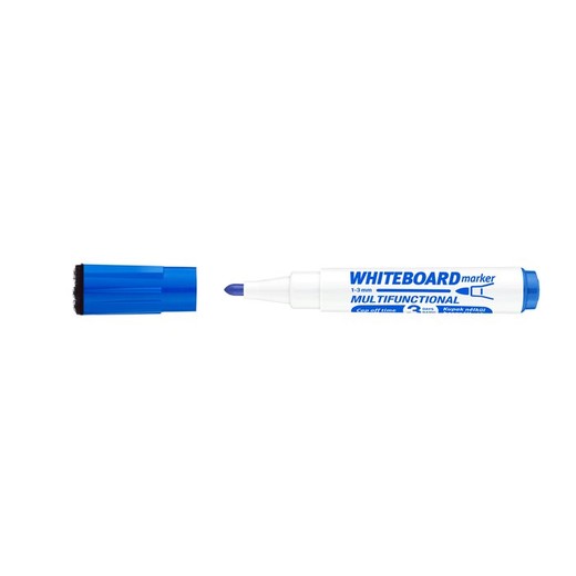 Popisovač na tabule, 1-3 mm, multifunkčný, ICO "Markeraser", modrý
