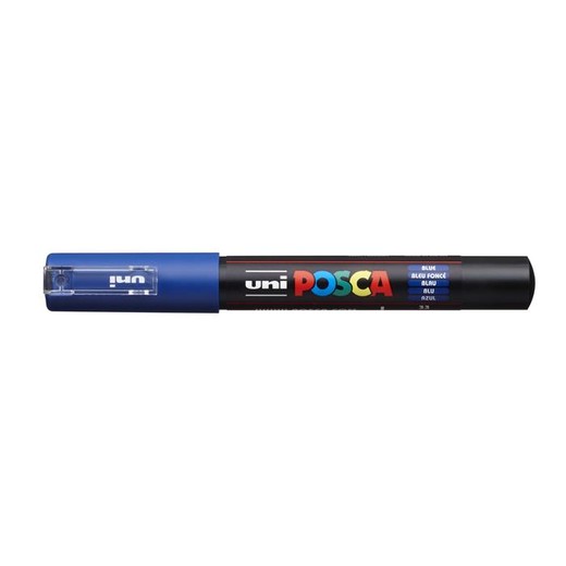 Dekoračný popisovač, 0,7-1,0 mm, UNI "Posca PC-1M", modrý
