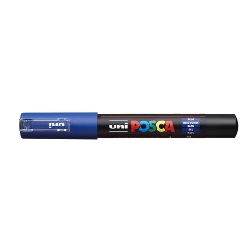 Dekoračný popisovač, 0,7-1,0 mm, UNI "Posca PC-1M", modrý
