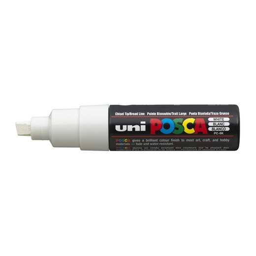 Dekoračný popisovač, 8 mm, UNI "Posca PC-8K", biely