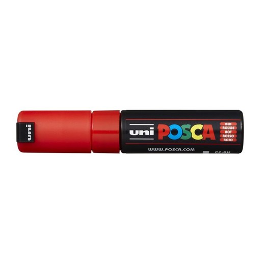 Dekoračný popisovač, 8 mm, UNI "Posca PC-8K", červený