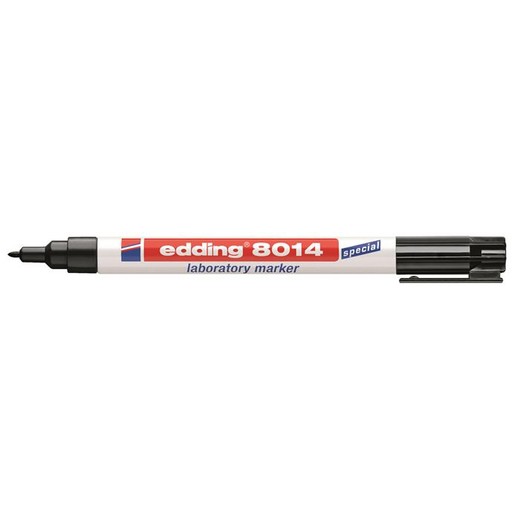 Laboratórny popisovač, 1 mm, kužeľový, EDDING “8014“, čierna