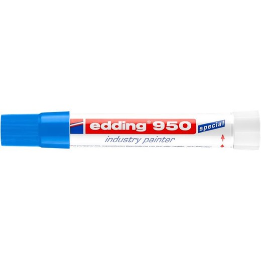 Permanentný popisovač, 10 mm, kužeľový, EDDING "950", modrý