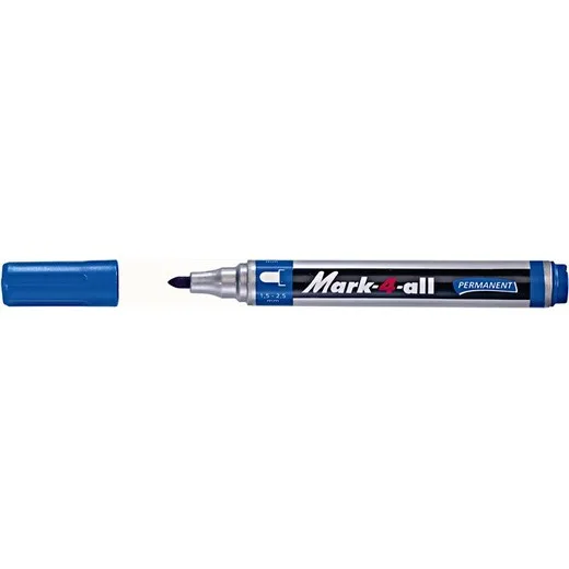 Permanentný popisovač, 1,5-2,5 mm, kužeľový hrot, STABILO "Mark-4-all", modrý