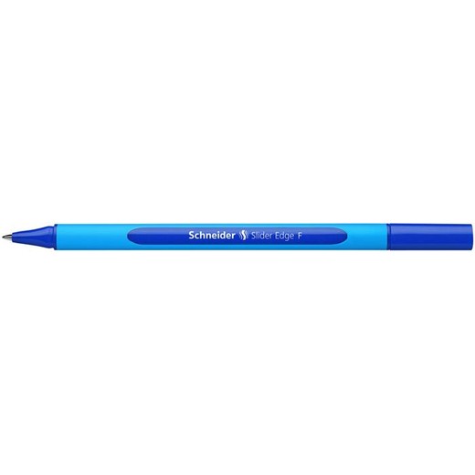 Guľôčkové pero, 0,3 mm, s vrchnákom, SCHNEIDER "Slider Edge F", modré