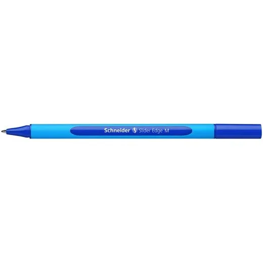 Guľôčkové pero, 0,5 mm, s vrchnákom, SCHNEIDER "Slider Edge M", modré