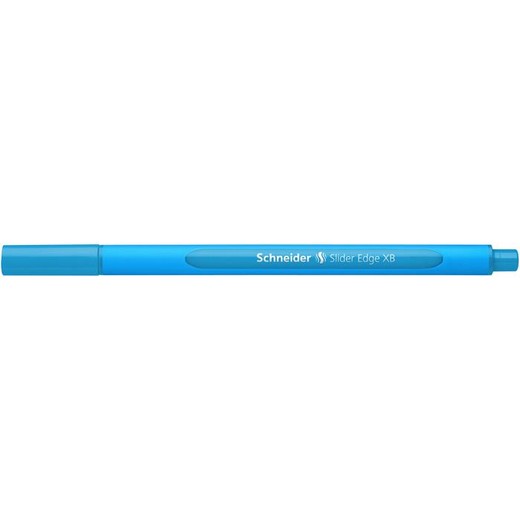 Guľôčkové pero, 0,7 mm, s vrchnákom, SCHNEIDER "Slider Edge XB", svetlomodré