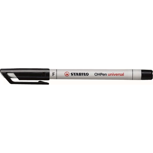 Nepermanentný popisovač, OHP, 0,7 mm, STABILO "OHPen F", čierny