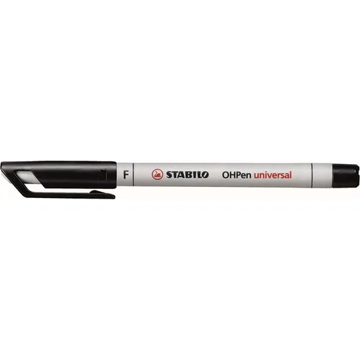 Nepermanentný popisovač, OHP, 0,7 mm, STABILO "OHPen F", čierny