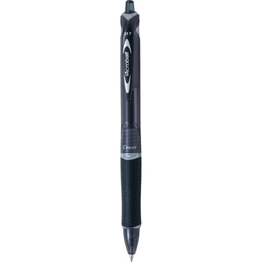 Guľôčkové pero, 0,25 mm, stláčací mechanizmus, PILOT "Acroball", čierne