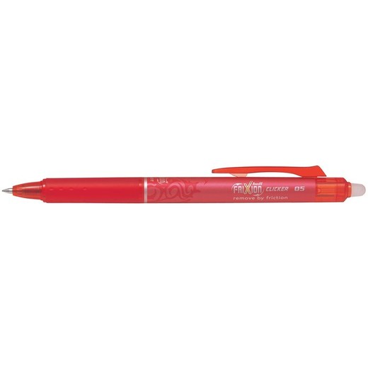 Roller, 0,25 mm, odstrániteľné písmo, PILOT "Frixion Clicker" 05, červená