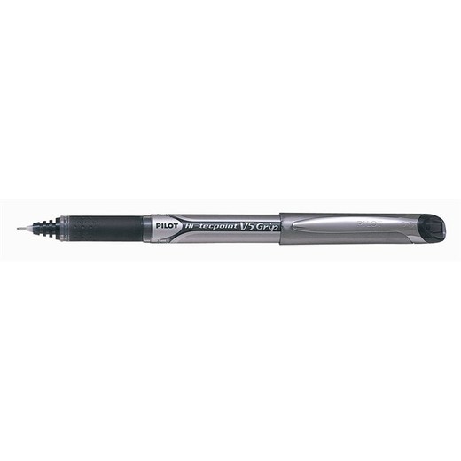 Roller, 0,3 mm, ostrý hrot, s vrchnákom, PILOT "Hi-Tecpoint" V5 Grip, čierna