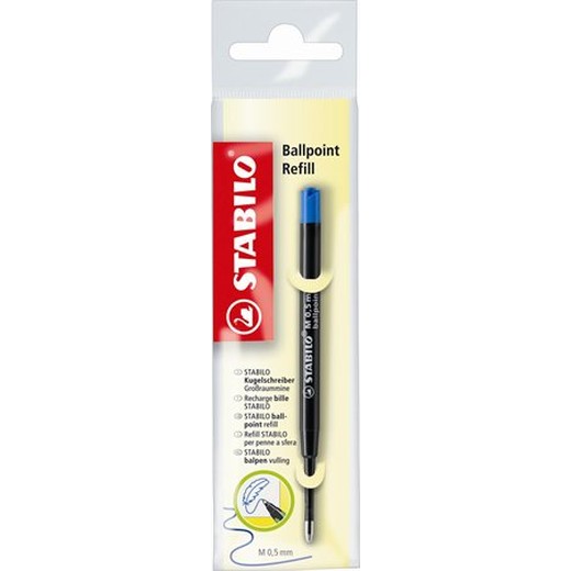 Náplň do guľôčkových pier, 0,5 mm, STABILO, "Smartball" a "Easyball", modrá