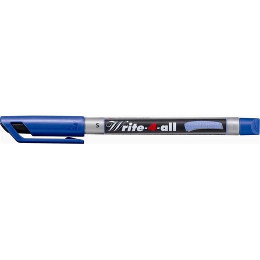 Permanentný popisovač, 0,4 mm, kužeľový hrot, STABILO "Write-4-all", modrá