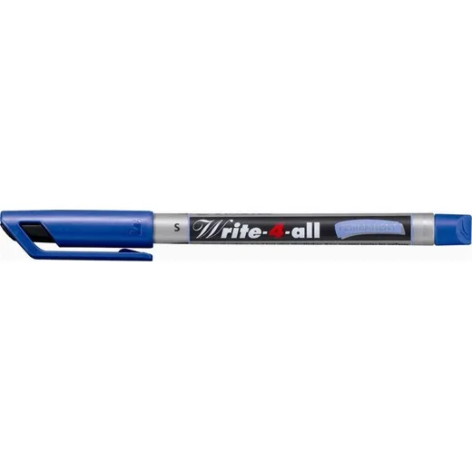 Permanentný popisovač, 0,4 mm, kužeľový hrot, STABILO "Write-4-all", modrá