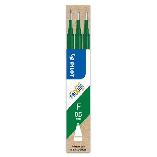 Náplň do rollerov, 0,25 mm, odstrániteľné písmo, PILOT "Frixion Clicker/Ball" 05, zelená