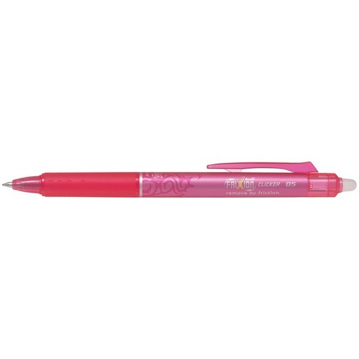 Roller, 0,25 mm, odstrániteľné písmo, PILOT "Frixion Clicker" 05, ružová