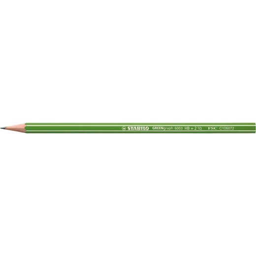 Grafitová ceruzka, HB, šesťhranná, STABILO "Greengraph"