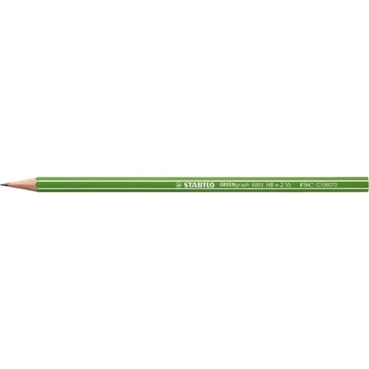Grafitová ceruzka, HB, šesťhranná, STABILO "Greengraph"