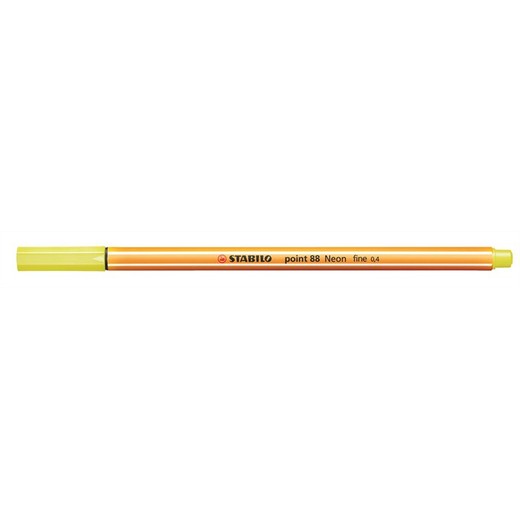 Liner, 0,4 mm, STABILO "Point 88", neónový žltý