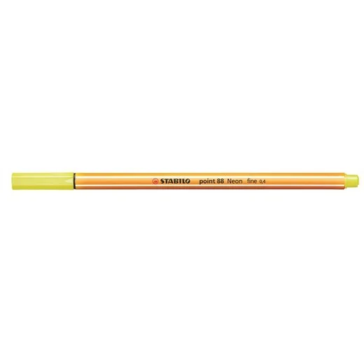 Liner, 0,4 mm, STABILO "Point 88", neónový žltý