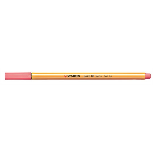Liner, 0,4 mm, STABILO "Point 88", neónový červený