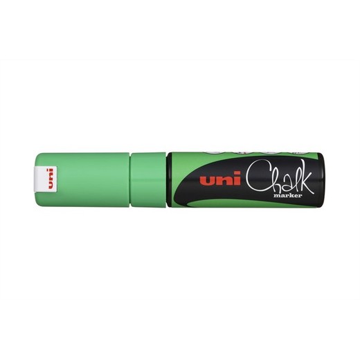 Kriedový popisovač, 8 mm, UNI "PWE-8K", fluor zelený