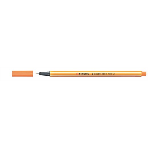 Liner, 0,4 mm, STABILO "Point 88", neónový oranžový