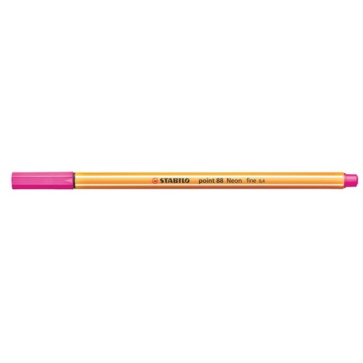 Liner, 0,4 mm, STABILO "Point 88", neónový ružový