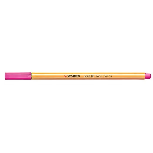 Liner, 0,4 mm, STABILO "Point 88", neónový ružový