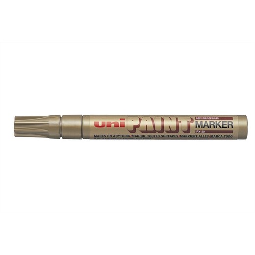 Lakový popisovač, 2,2-2,8 mm, UNI "PX-20", zlatý