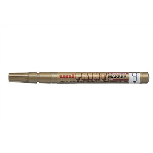 Lakový popisovač, 0,8-1,2 mm, UNI "PX-21", zlatý