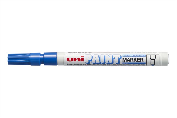 Lakový popisovač, 0,8-1,2 mm, UNI "PX-21", tmavomodrý
