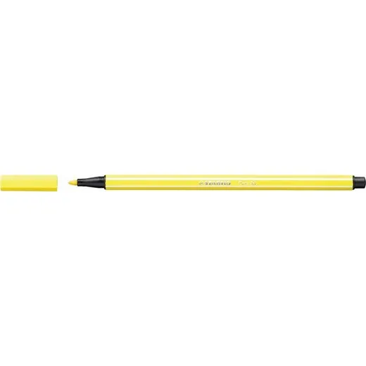 Popisovač, 1 mm, STABILO "Pen 68", neónovo žltý