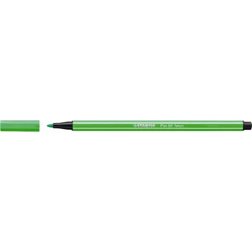 Popisovač, 1 mm, STABILO "Pen 68", neónovo zelený
